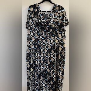 Anna Scholz dress 70’s style maxi stretch Dress 07.